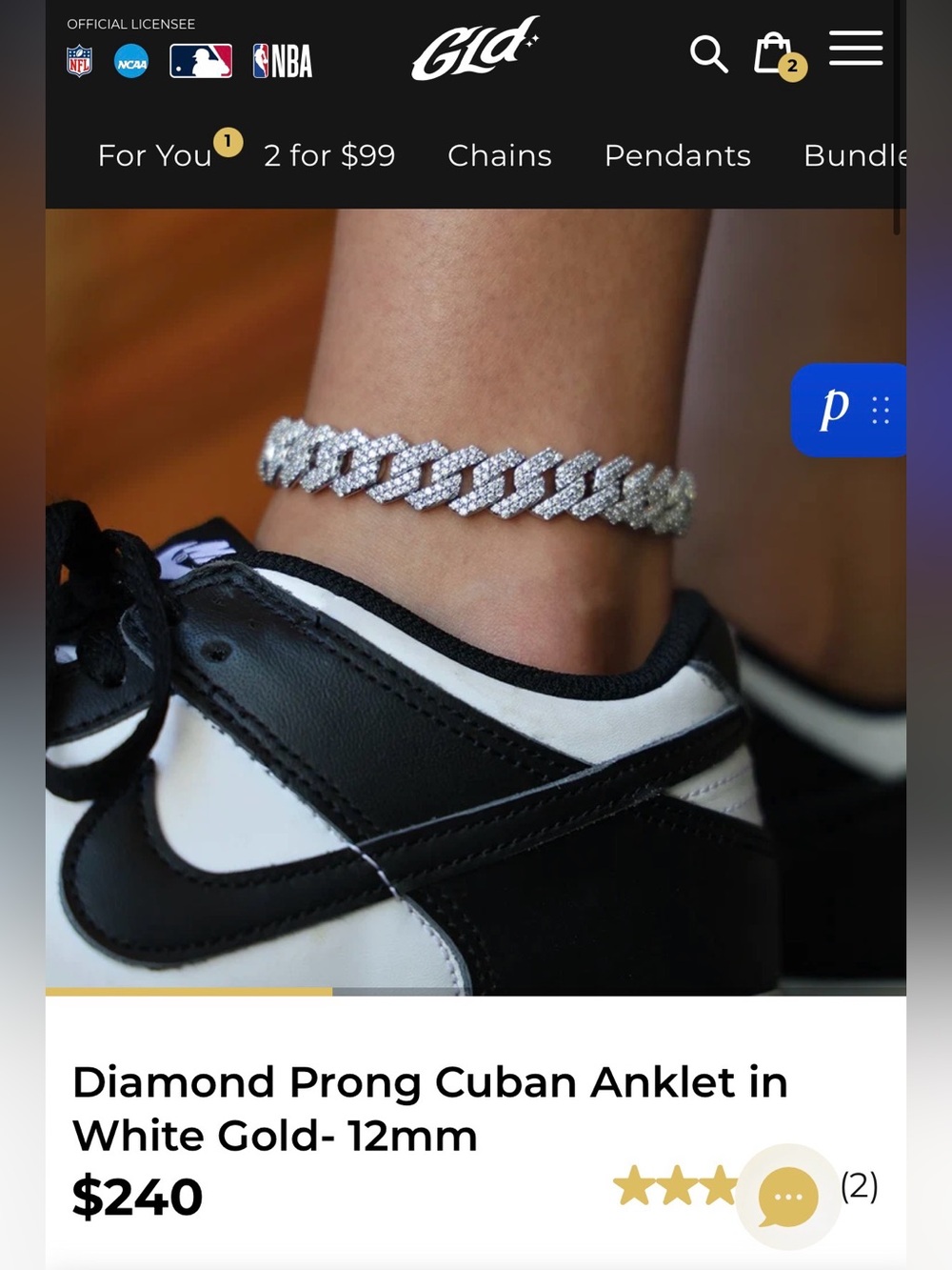 GLD Anklet - Picture 3 of 3